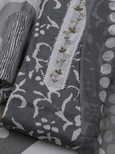 Printed Cotton Blend Unstitched Suit With Dupatta